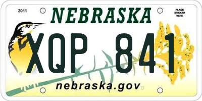 NE license plate XQP841