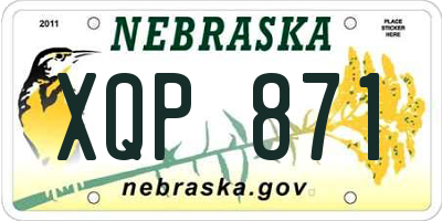 NE license plate XQP871