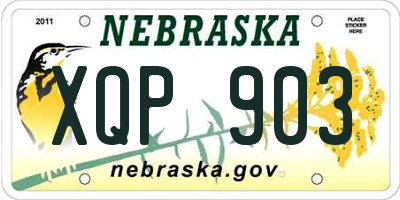 NE license plate XQP903