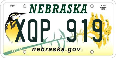 NE license plate XQP919