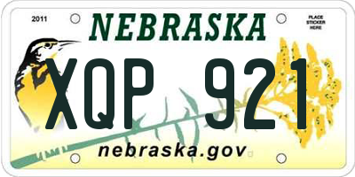 NE license plate XQP921