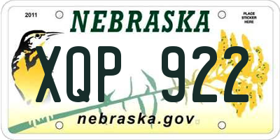 NE license plate XQP922