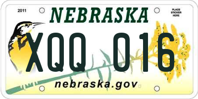 NE license plate XQQ016