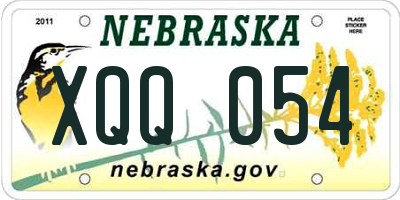 NE license plate XQQ054