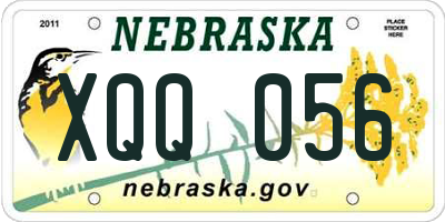 NE license plate XQQ056