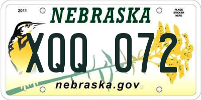 NE license plate XQQ072