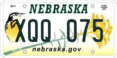 NE license plate XQQ075