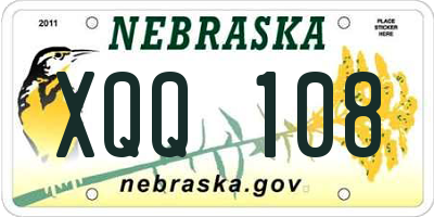 NE license plate XQQ108