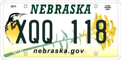 NE license plate XQQ118