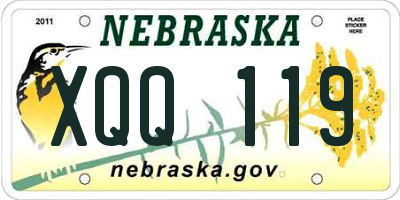 NE license plate XQQ119