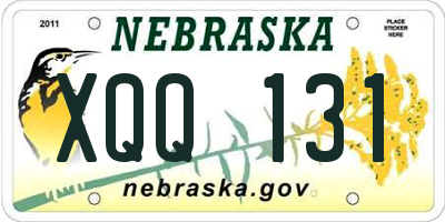 NE license plate XQQ131
