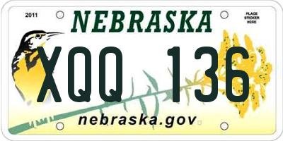 NE license plate XQQ136