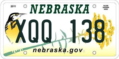 NE license plate XQQ138