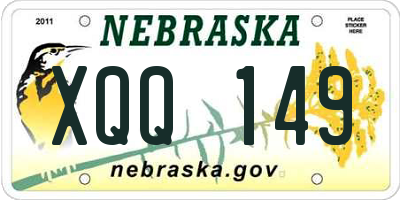 NE license plate XQQ149