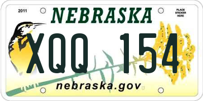 NE license plate XQQ154