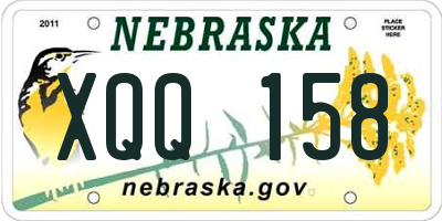 NE license plate XQQ158