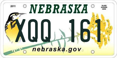 NE license plate XQQ161