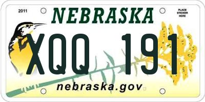 NE license plate XQQ191