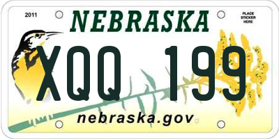 NE license plate XQQ199