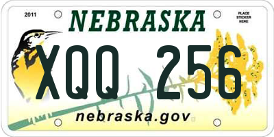 NE license plate XQQ256