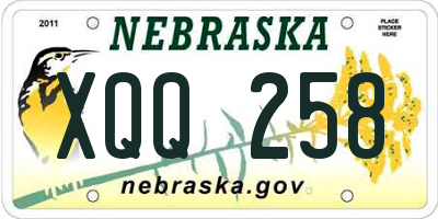 NE license plate XQQ258