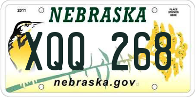 NE license plate XQQ268
