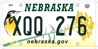 NE license plate XQQ276