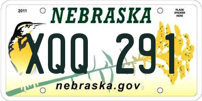 NE license plate XQQ291