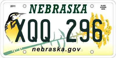 NE license plate XQQ296