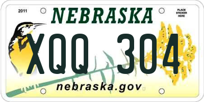 NE license plate XQQ304