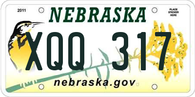 NE license plate XQQ317