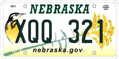 NE license plate XQQ321
