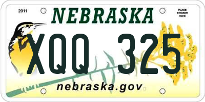 NE license plate XQQ325