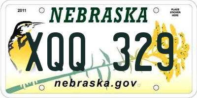 NE license plate XQQ329