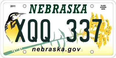 NE license plate XQQ337
