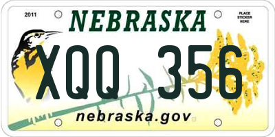 NE license plate XQQ356