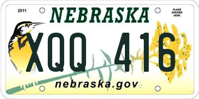 NE license plate XQQ416