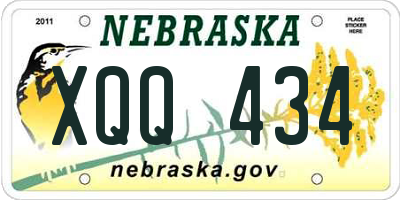 NE license plate XQQ434