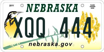 NE license plate XQQ444