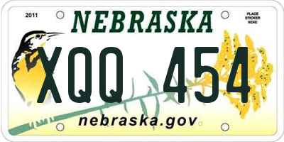 NE license plate XQQ454