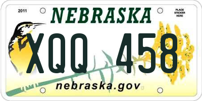 NE license plate XQQ458