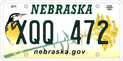 NE license plate XQQ472