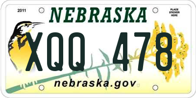 NE license plate XQQ478