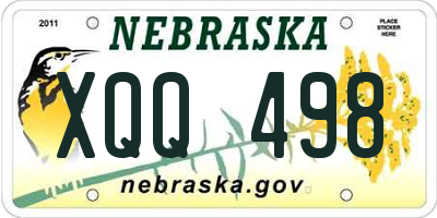 NE license plate XQQ498