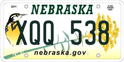 NE license plate XQQ538