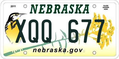 NE license plate XQQ677