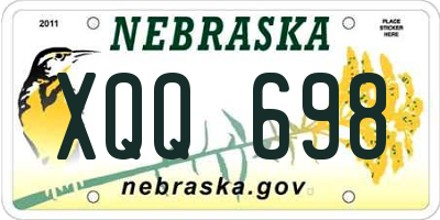 NE license plate XQQ698