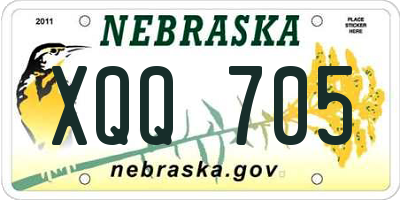 NE license plate XQQ705