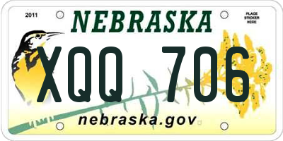 NE license plate XQQ706