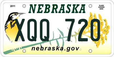 NE license plate XQQ720